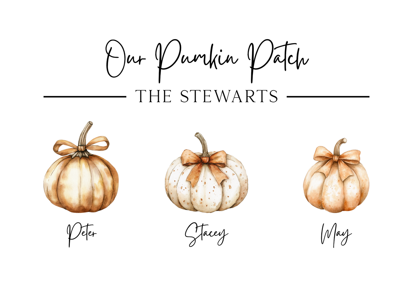 Custom Family Pumpkin Patch Digital