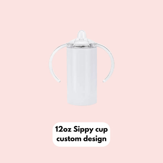 12oz Custom Sublimation Sippy Cup